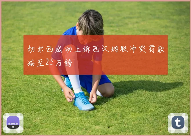 切尔西成功上诉西汉姆联冲突罚款减至25万镑
